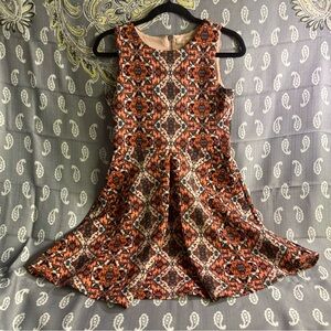 GB Girls Geometric Patterned Sleeveless Dress